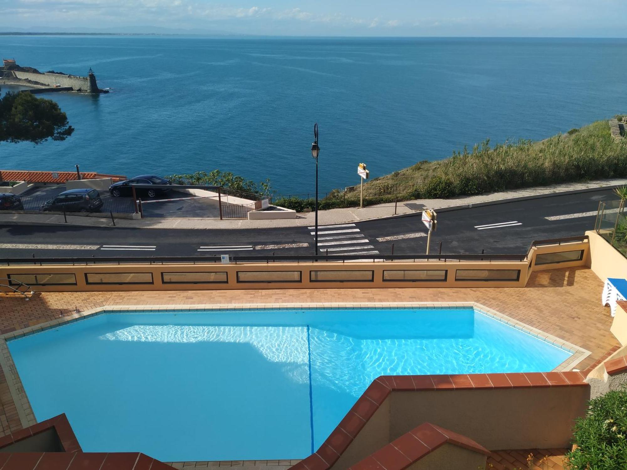 Location Vue Mer Du Samedi Au Samedi, Clim, Parking, Piscine, Plage Collioure Esterno foto
